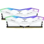 TeamGroup T-Force Delta RGB 32GB (2 x 16GB) 288-Pin PC RAM DDR5 6400 CL40 (PC5 51200) Desktop Memory White
