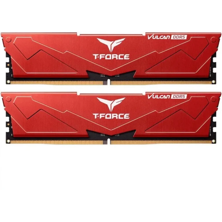 TeamGroup T-Force Vulcan 64GB (2 x 32GB) 288-Pin PC RAM DDR5 6000 CL38 (PC5 48000) Desktop Memory Red
