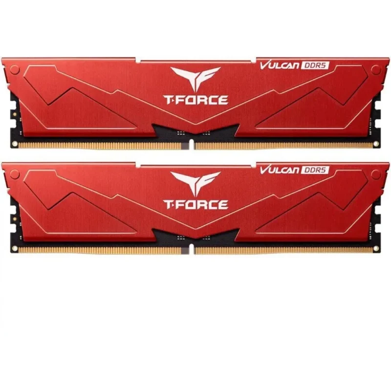 TeamGroup T-Force Vulcan 64GB (2 x 32GB) 288-Pin PC RAM DDR5 6000 CL38 (PC5 48000) Desktop Memory Red