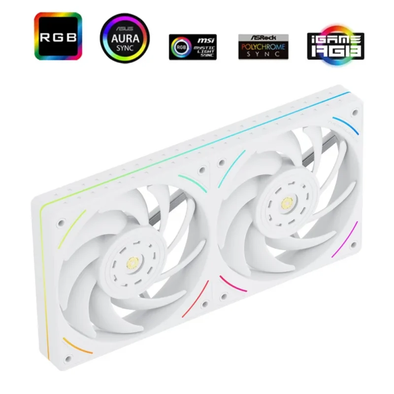 Thermalright TL-UB24W Computer Case Fan 2 IN 1 ARGB 240mm Case Fan – White