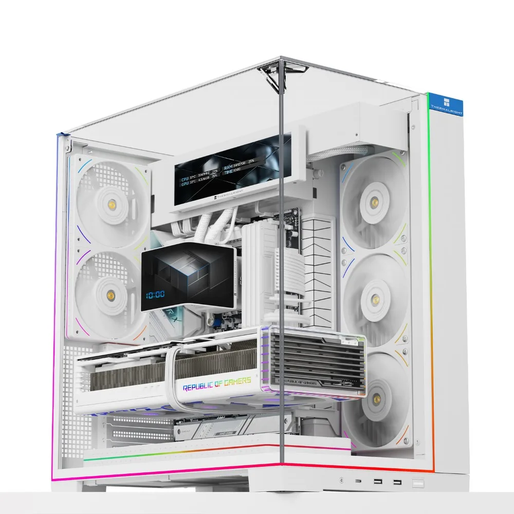 thermalright-tr-a70-vision-atx-desktop-gaming-case-including - MegaComputer.pk Thermalright TR-A70 Vision ATX Desktop Gaming Case Including 9.16 LCD White