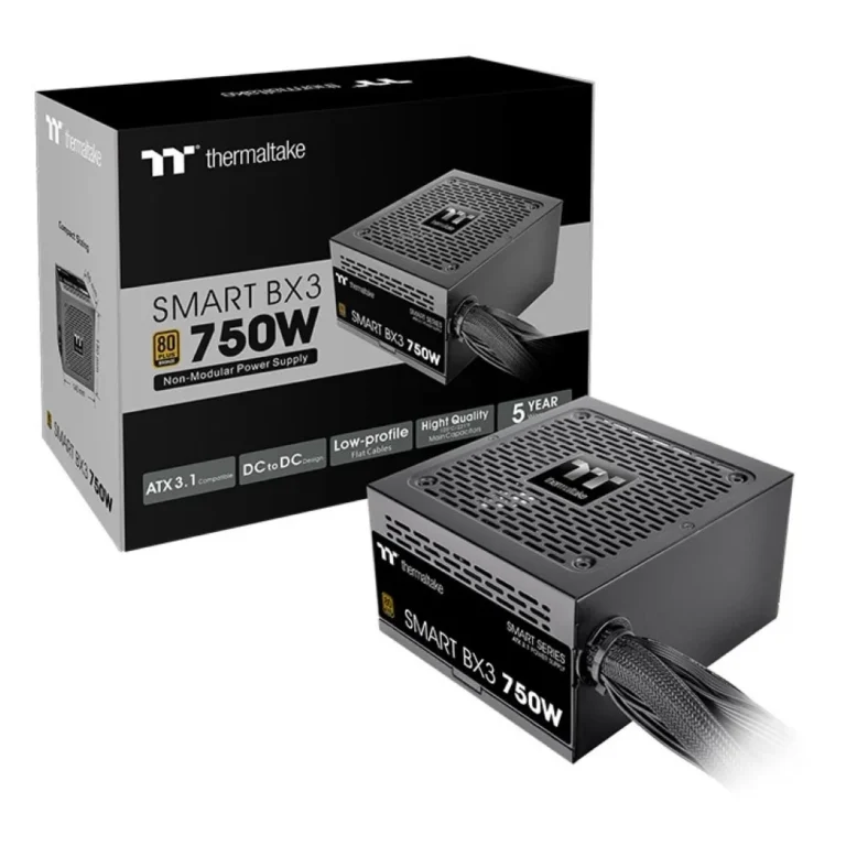 Thermaltake Smart BX3 Bronze 750W – 80 Plus Bronze ATX 3.1 Standard Power Supply Non-Modular