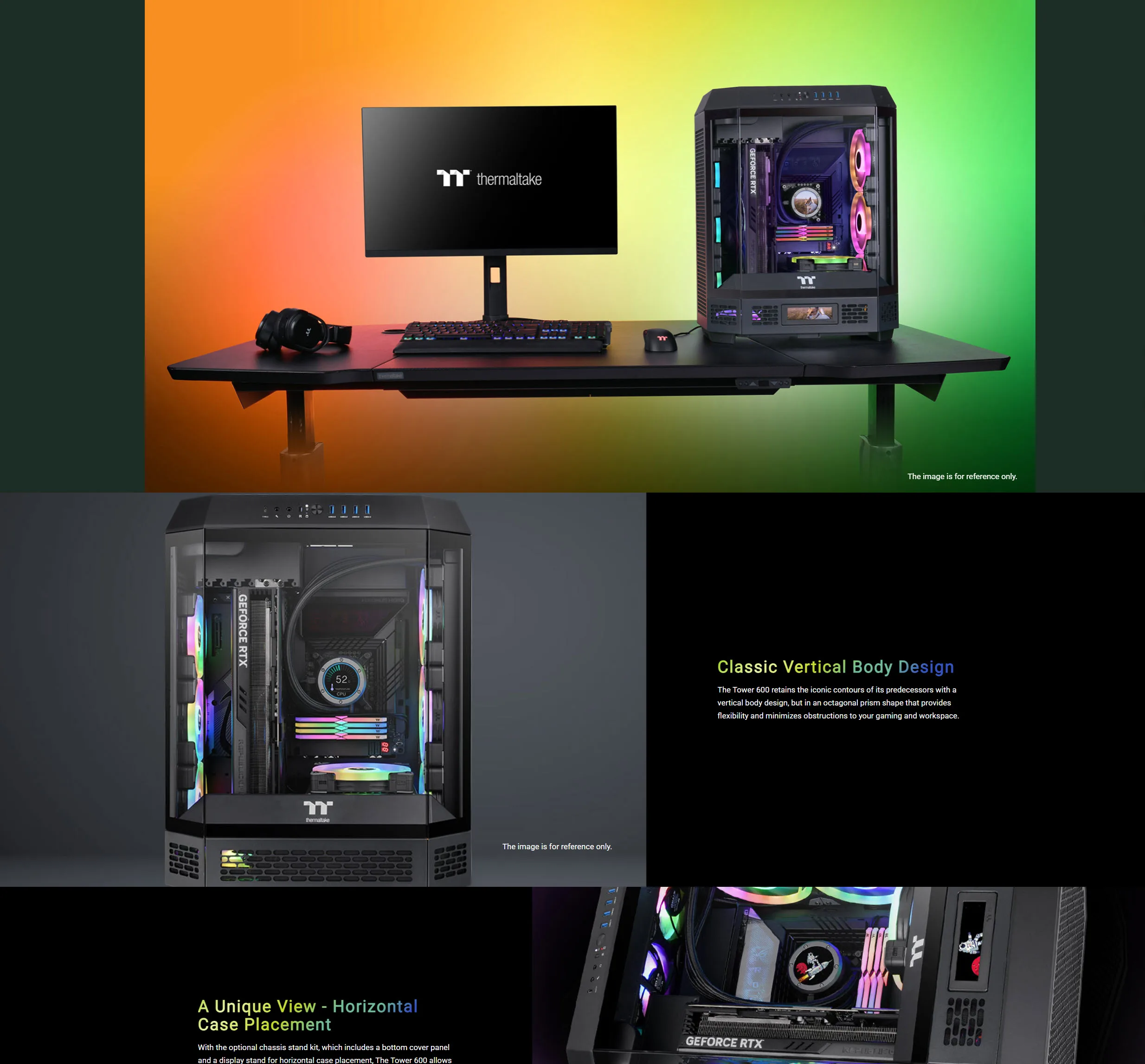 Thermaltake The Tower 600 Mid Tower Gaming Case - Black - spec 1 - MegaComputer.pk