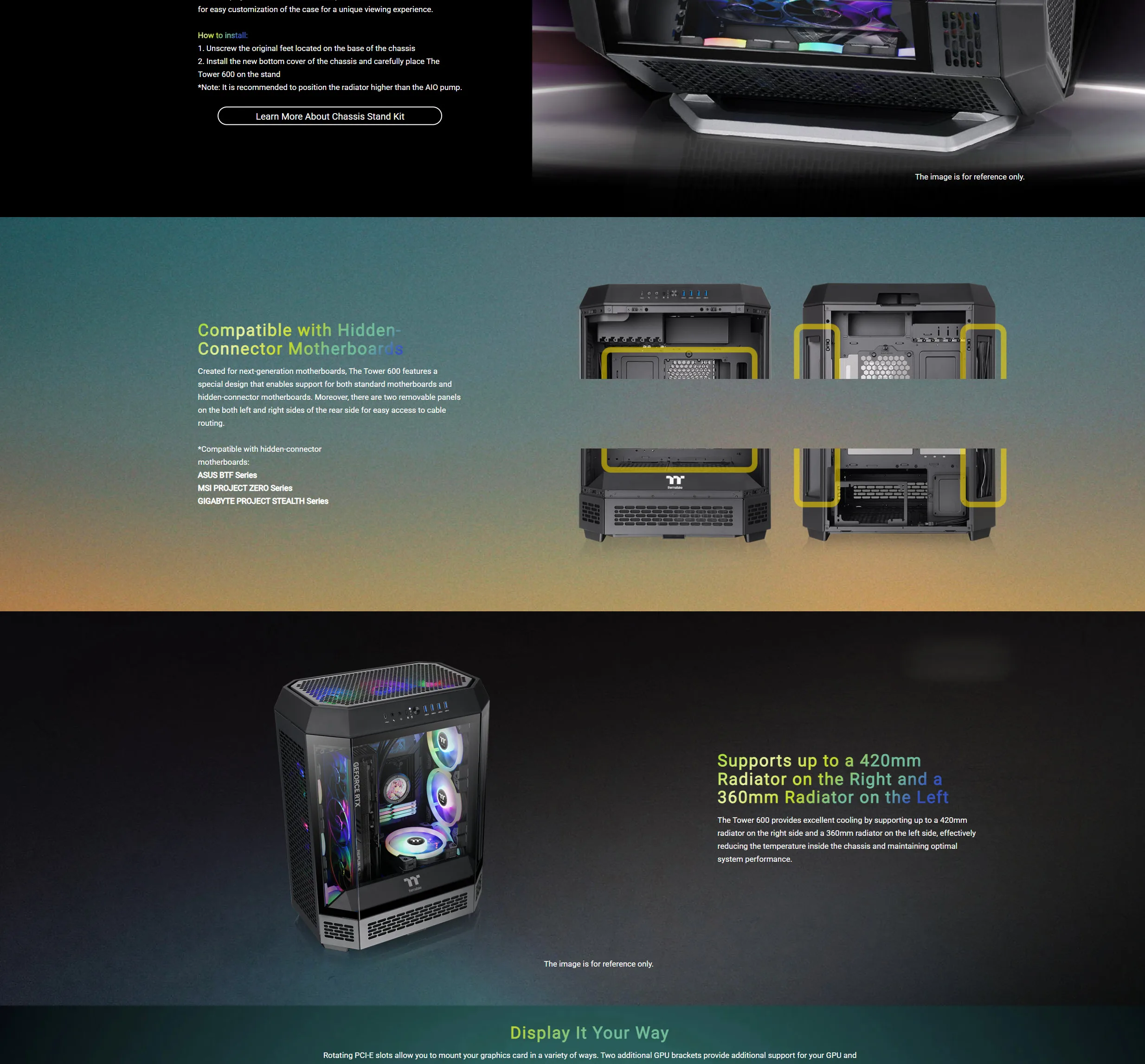 Thermaltake The Tower 600 Mid Tower Gaming Case - Black - spec 2 - MegaComputer.pk