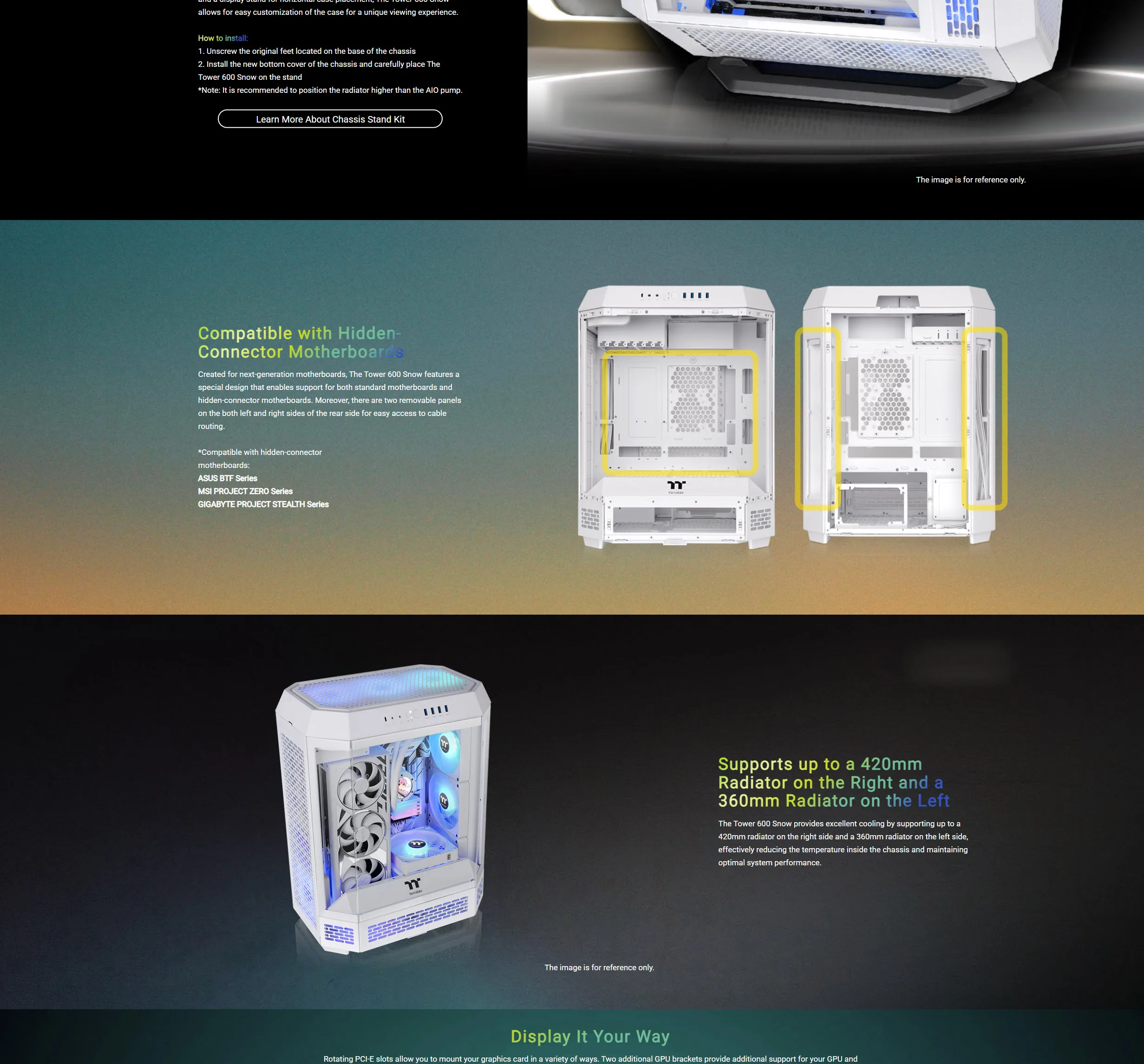 Thermaltake The Tower 600 Mid Tower Gaming Case - Snow - spec 2 - MegaComputer.pk