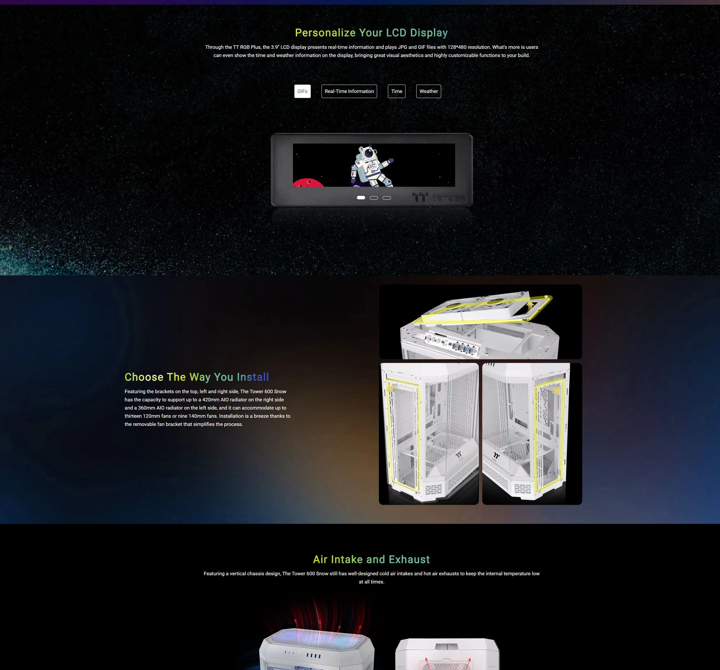 Thermaltake The Tower 600 Mid Tower Gaming Case - Snow - spec 5 - MegaComputer.pk