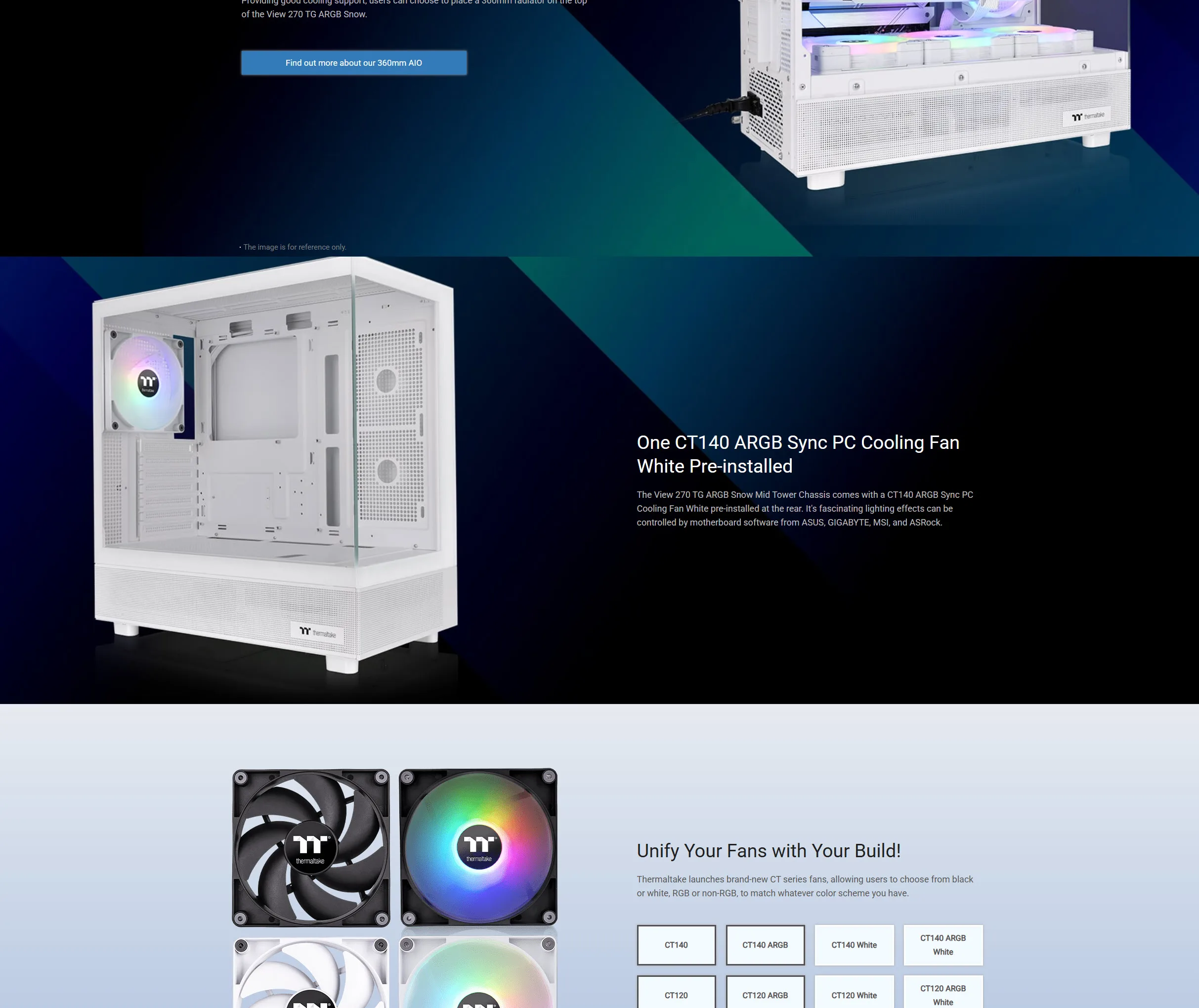 Thermaltake View 270 TG ARGB Mid Tower Gaming Case - Snow - spec 2 - MegaComputer.pk