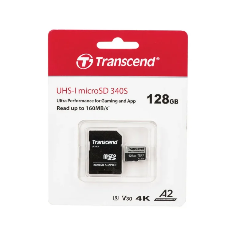 Transcend 128GB 340S UHS-I microSDXC Card with SD Adapter