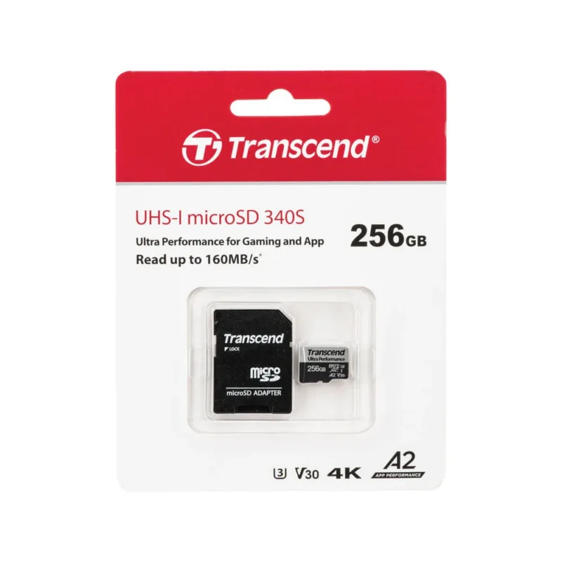 Transcend 256GB 340S UHS-I microSDXC Card with SD Adapter