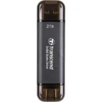 transcend-esd310c-2tb-external-ssd-usb-3-2-gen2-up-to-1050-m - MegaComputer.pk Transcend ESD310C 2TB External SSD USB 3.2 Gen2 Up to 1050 MB/s Type A and C Portable SSD with 2-in-1 Type C and Type A for iPhone iPad Android Car Audio System Sentry Mode – Iron Gray