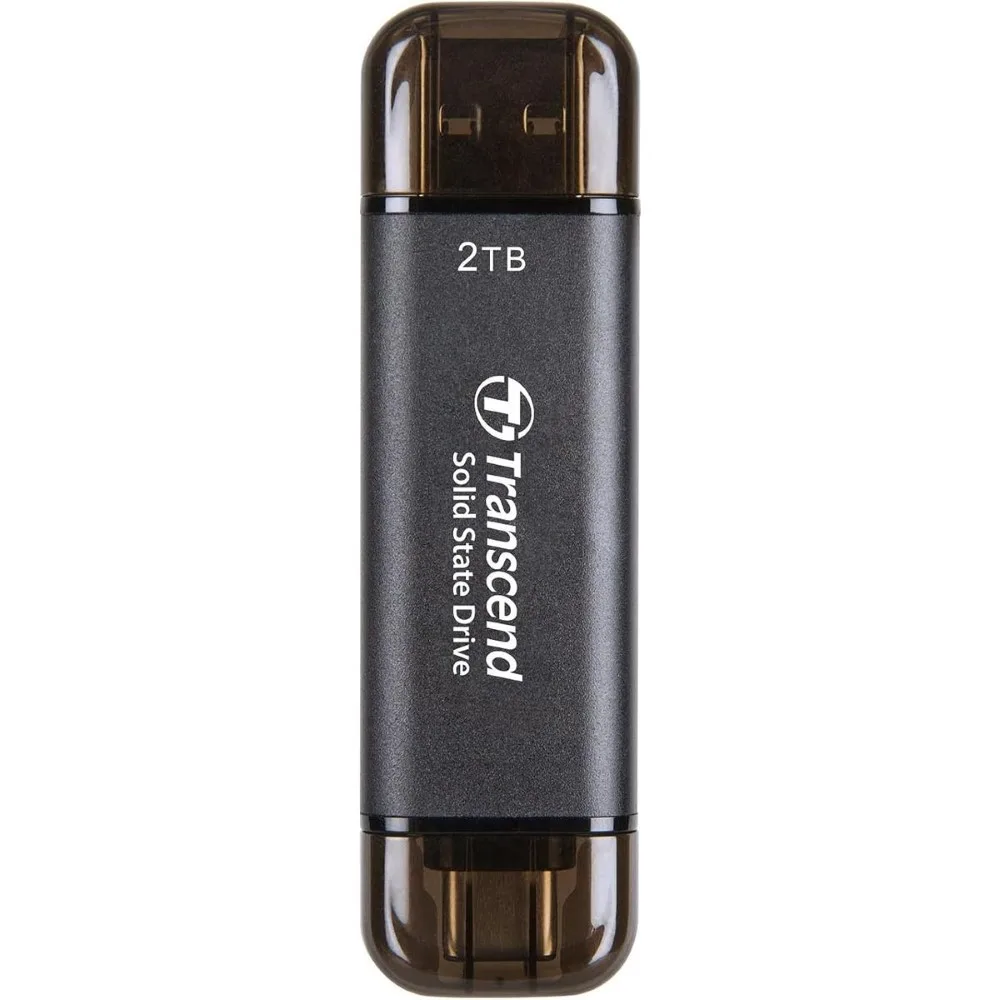 transcend-esd310c-2tb-external-ssd-usb-3-2-gen2-up-to-1050-m - MegaComputer.pk Transcend ESD310C 2TB External SSD USB 3.2 Gen2 Up to 1050 MB/s Type A and C Portable SSD with 2-in-1 Type C and Type A for iPhone iPad Android Car Audio System Sentry Mode – Iron Gray