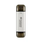 transcend-esd310s-1tb-external-ssd-usb-3-2-gen2-up-to-1050-m - MegaComputer.pk Transcend ESD310S 1TB External SSD USB 3.2 Gen2 Up to 1050 MB/s Type A and C Portable SSD with 2-in-1 Type C and Type A for iPhone iPad Android Car Audio System Sentry Mode – Silver