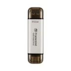 transcend-esd310s-512gb-external-ssd-usb-3-2-gen2-up-to-1050 - MegaComputer.pk Transcend ESD310S 512GB External SSD USB 3.2 Gen2 Up to 1050 MB/s Type A and C Portable SSD with 2-in-1 Type C and Type A for iPhone iPad Android Car Audio System Sentry Mode – Silver