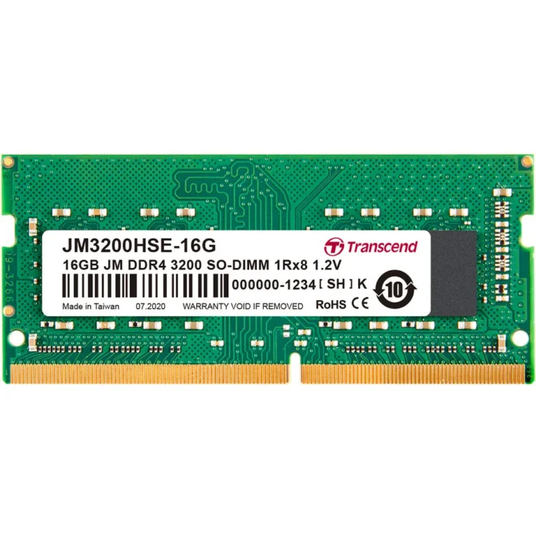 Transcend JetFlash 16GB (1x16GB) 3200MHz C22 DDR4 SO-DIMM Laptop Memory