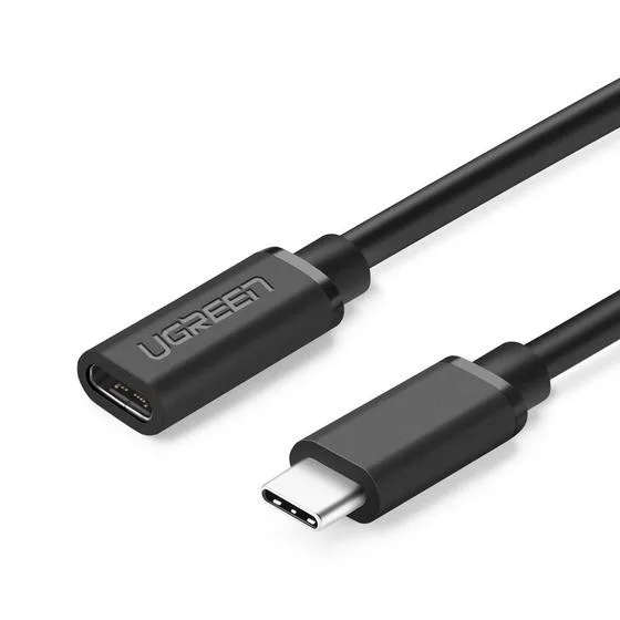 UGREEN 10387 USB 3.2 Gen 2 100W Type-C Male To Female Extension Cable (1 Meter)