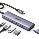 UGREEN 15596 Revodok USB C Hub 5 in 1 Multiport Adapter 4K HDMI 100W Power Delivery
