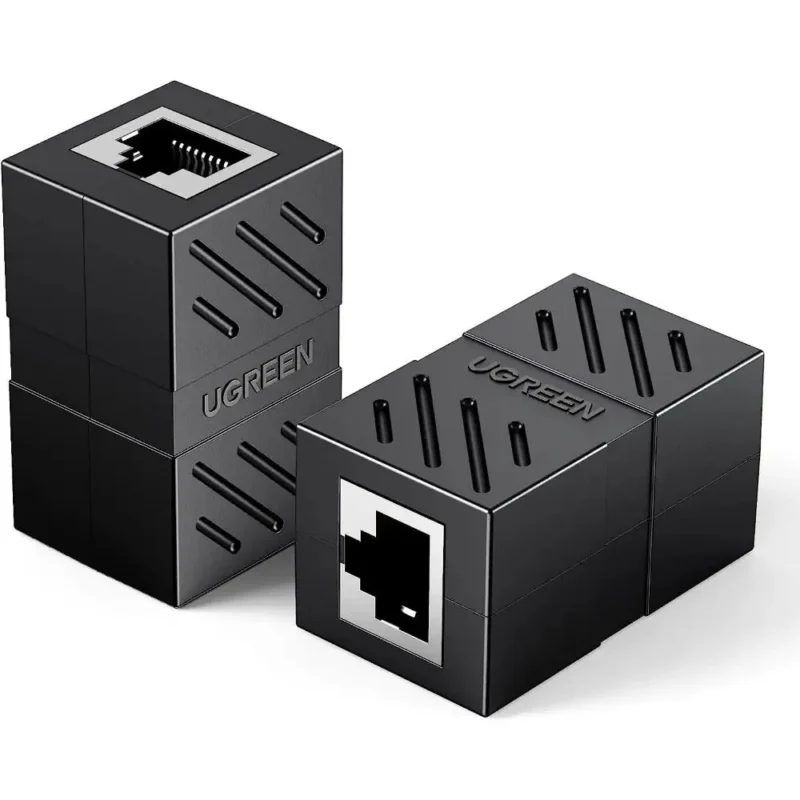 UGREEN 20390 RJ45 Ethernet Coupler for Cat7 Cat6 Cat5e Cable (Black)