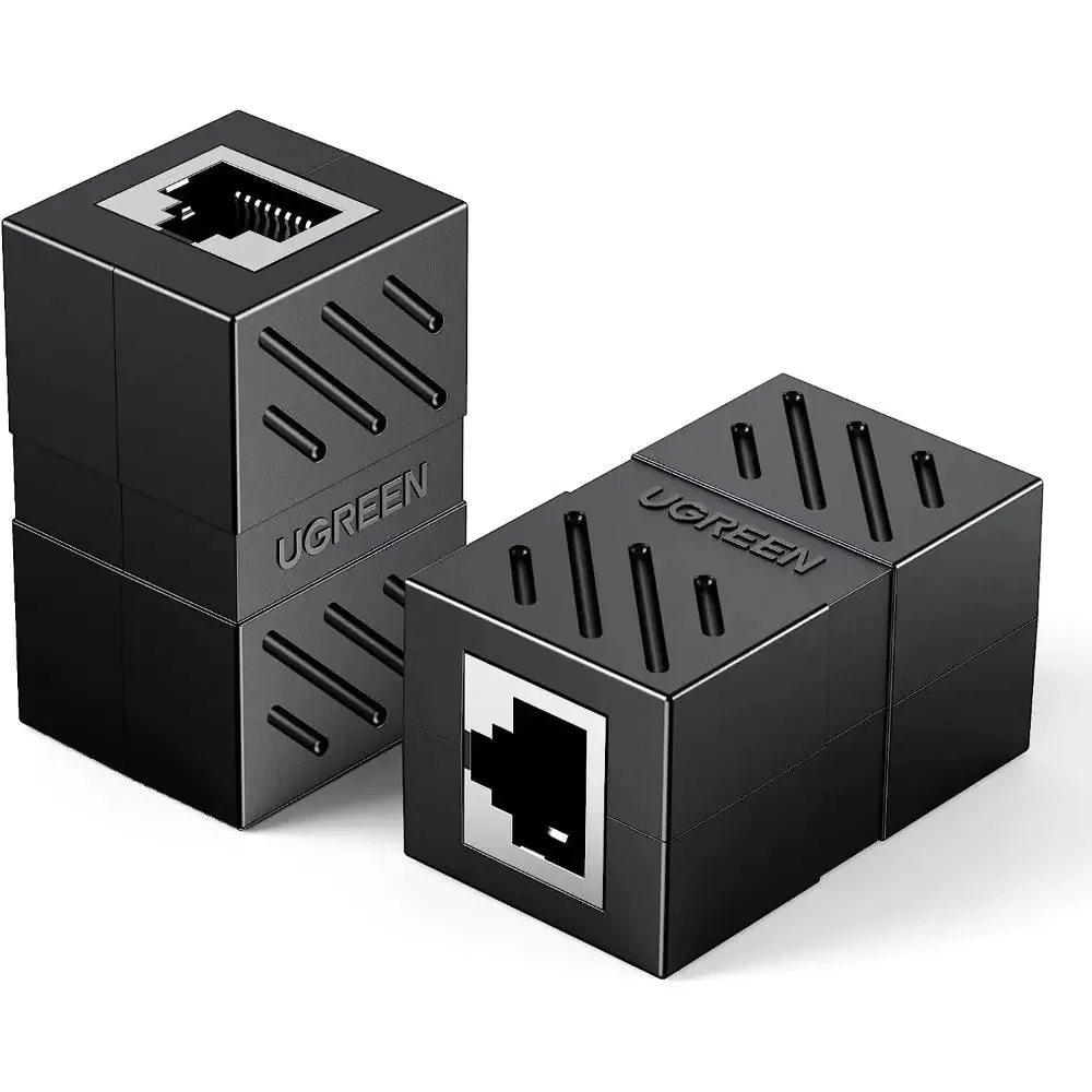 ugreen-20390-rj45-ethernet-coupler-for-cat7-cat6-cat5e-cable - MegaComputer.pk UGREEN 20390 RJ45 Ethernet Coupler for Cat7 Cat6 Cat5e Cable (Black)