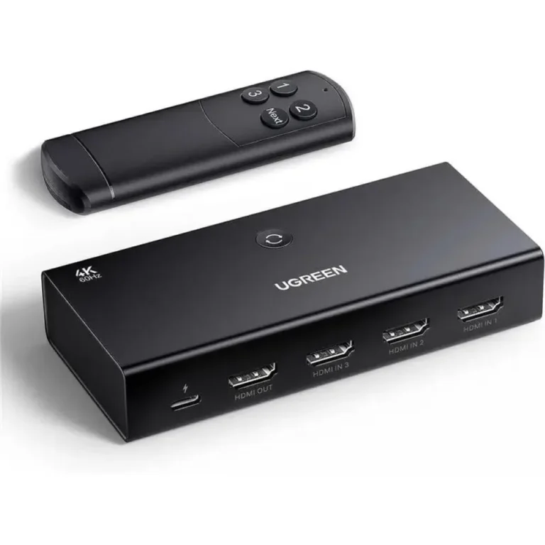 UGREEN 55857 HDMI Switch 3 In 1 Out With Remote 4K 60Hz