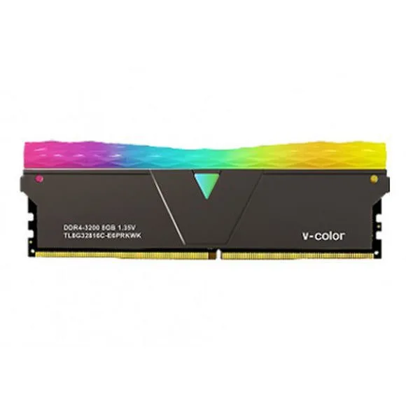 V-Color Prism Pro RGB 8GB DDR4 DRAM 3200MHz Single – Black