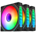 VORTEX ENIGMA ARGB Infinity 3-in-1 Reverse Blade Cooling Fan Kit with Controller – Black