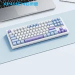 XINMENG M87 Pro V2 Tri-Mode Gasket Mechanical Keyboard – White Blue – Emerald Blue