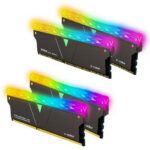 V-Color SCC(2+2) Prism Pro RGB 16GB(8GBx2)DDR4 DRAM 3200MHz Memory Kit - Jet Black