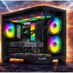 Thunder Spartan TGC-2142 Mid-Tower microATX Gaming Case 4x ARGB Infinity Fans Preinstalled Black