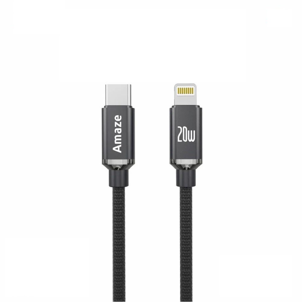 1-1486.jpg Amaze A44 Ultra Charge Type C to Lightning Cable 20W 1m Black - Image 1