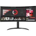 LG 34WR55QC-B 34" UltraWide™ Curved Monitor with WQHD HDR10 Display 100Hz Refresh Rate and USB Type-C™