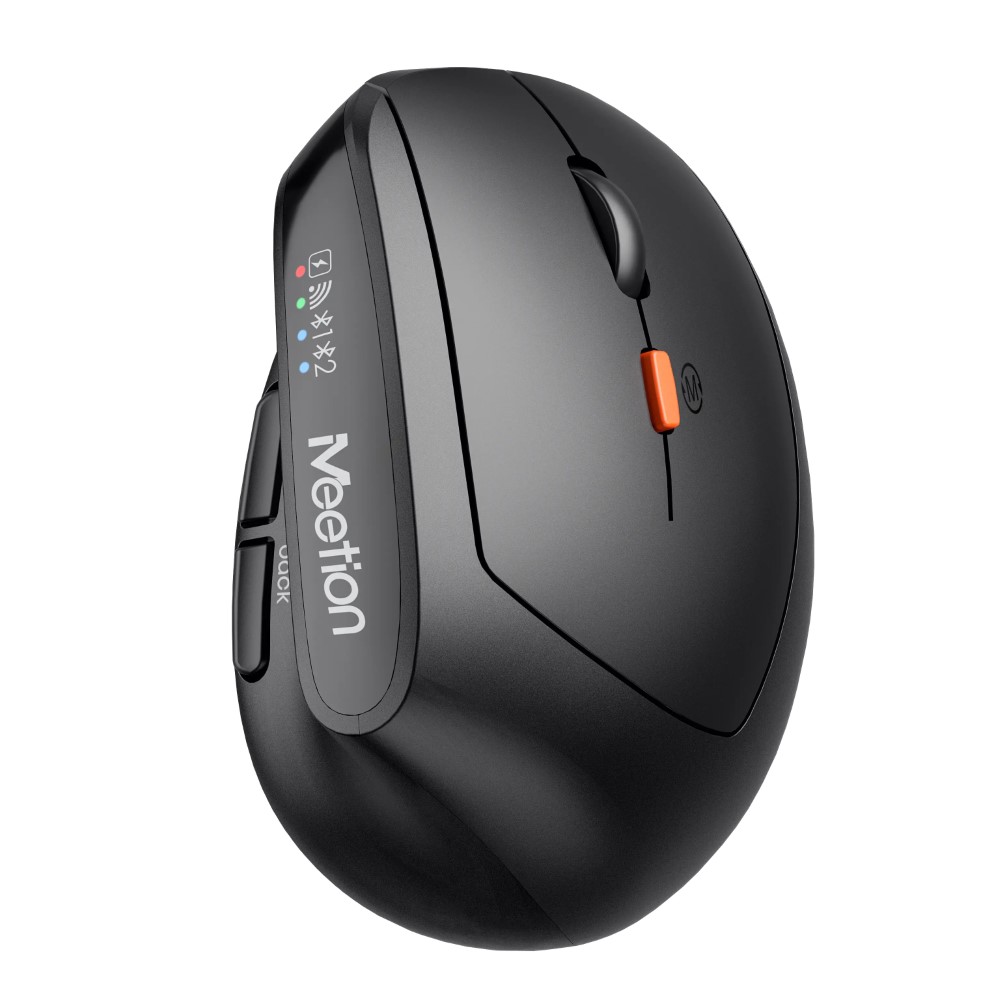 1-1650.jpg Meetion BTM008 Dual Mode Ergronomic Wireless Mouse - Black - Image 1