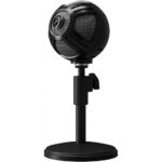 Arozzi SFERA Microphone USB Cable & Cable Clip 3.5mm Headphone Jack Adjustable Stand Black