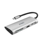 WIWU Alpha 831HRT USB C Hub 8 in 1 Usb Hubs Multi Function Adapter And Type C for Windows Laptops