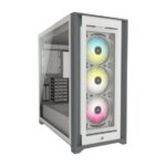CORSAIR iCUE 5000X RGB Tempered Glass Mid-Tower ATX PC Smart Case, White