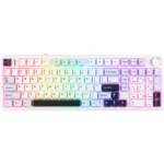 AULA F99 PRO Gasket-Mounted Triple-Mode Mechanical Keyboard Light Blue White Black Purple Star Vector Switches