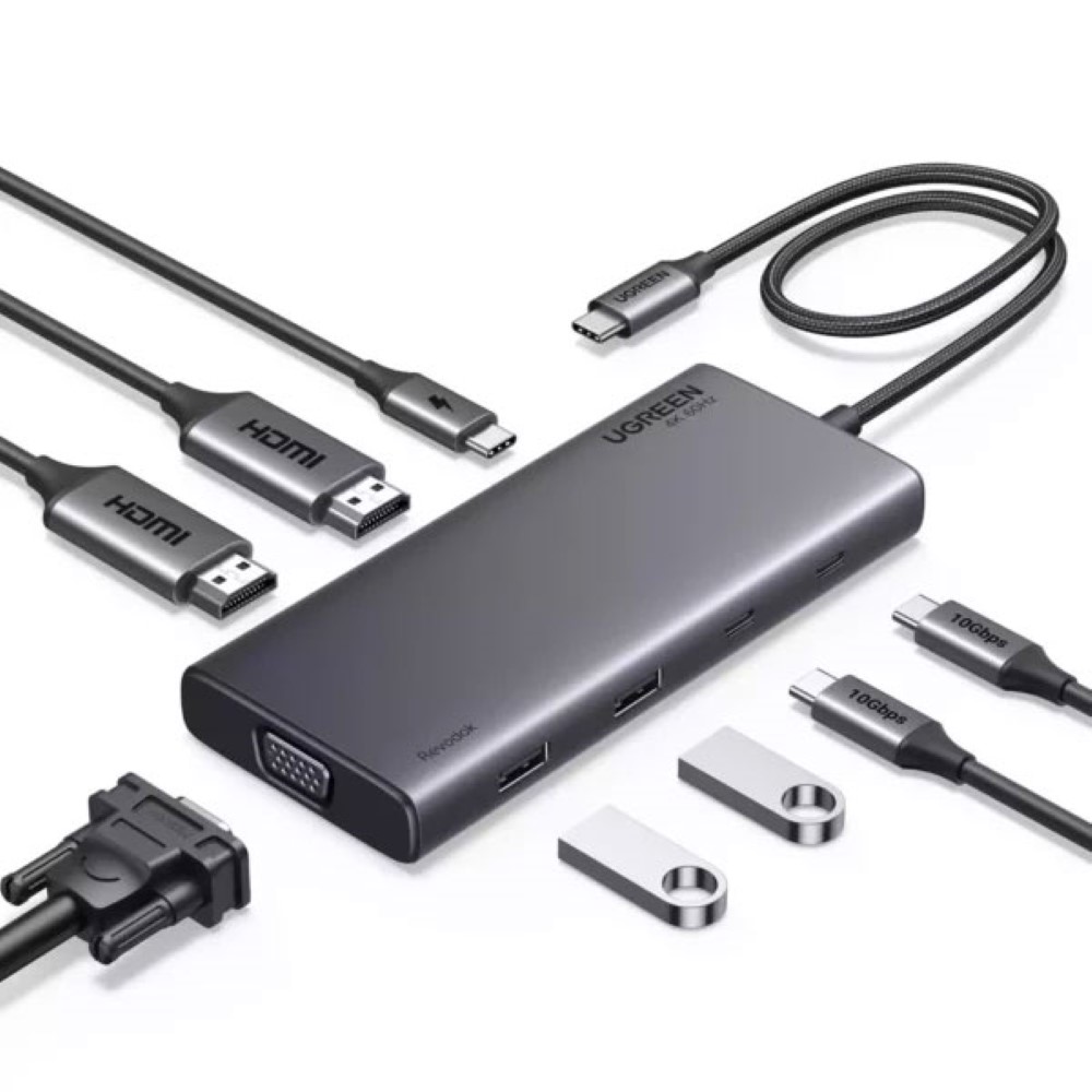 1-1977.jpg UGREEN 35588 8-in-1 USB C 4K Docking Station Triple Display - Image 1