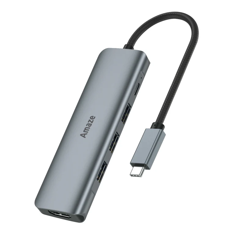 1-201.webp Amaze A325 Pro 5 in 1 Type C Multifunction Hub 4k -60hz - Image 1