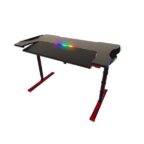 Twisted Minds GDTS-4 RGB Gaming Desk, MDF with Carbon Fiber Texture, Capacity 80kg, Black/Red | GDTS-4-1265-RED GDTS-4-1265-RED