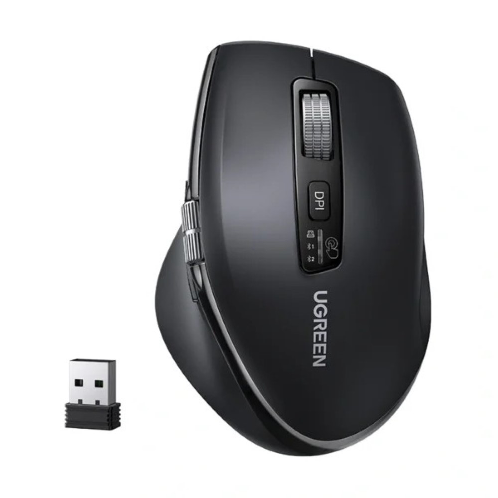 1-2030.jpg UGREEN 45792 Thumb Wheel & Side Scrolling Multi-Mode Wireless Bluetooth Mouse - Image 1