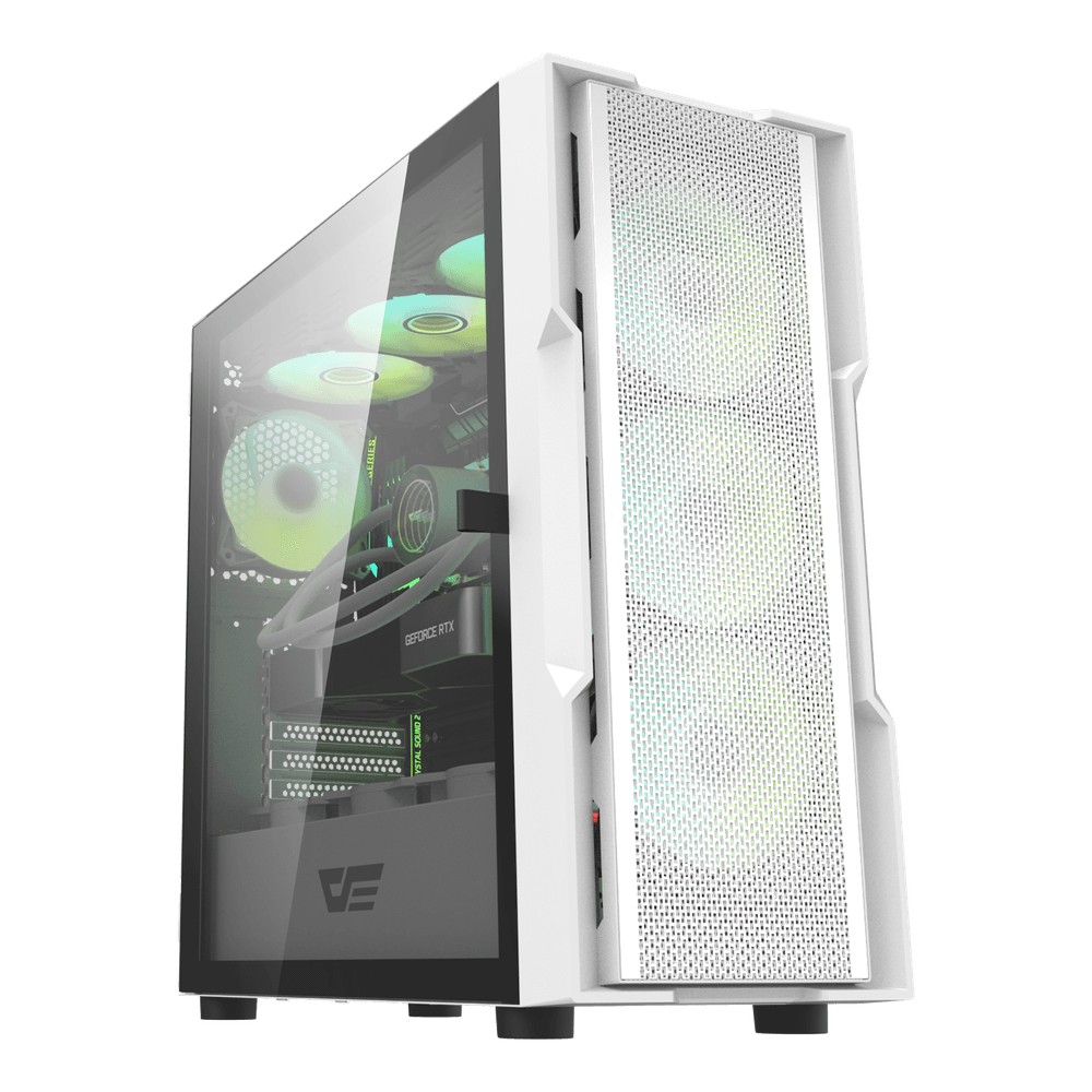 1-2363.jpg DarkFlash DK431 E-ATX With 4 ARGB Fans Gaming Case White - Image 1