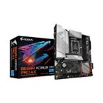 Gigabyte B660M Aorus Pro AX Intel® B660 AORUS Motherboard with 12*+1+1 Twin Hybrid Phases Digital VRM Design , DDR5 MEMORY Design, Fully Covered Thermal Design , 2 x PCIe 4.0 M.2 with Thermal Guard, Intel® 2.5GbE LAN, WIFI 6 802.11ax, Rear USB 3.2 Gen 2x2 Type-C®, RGB FUSION 2.0, Q-Flash Plus