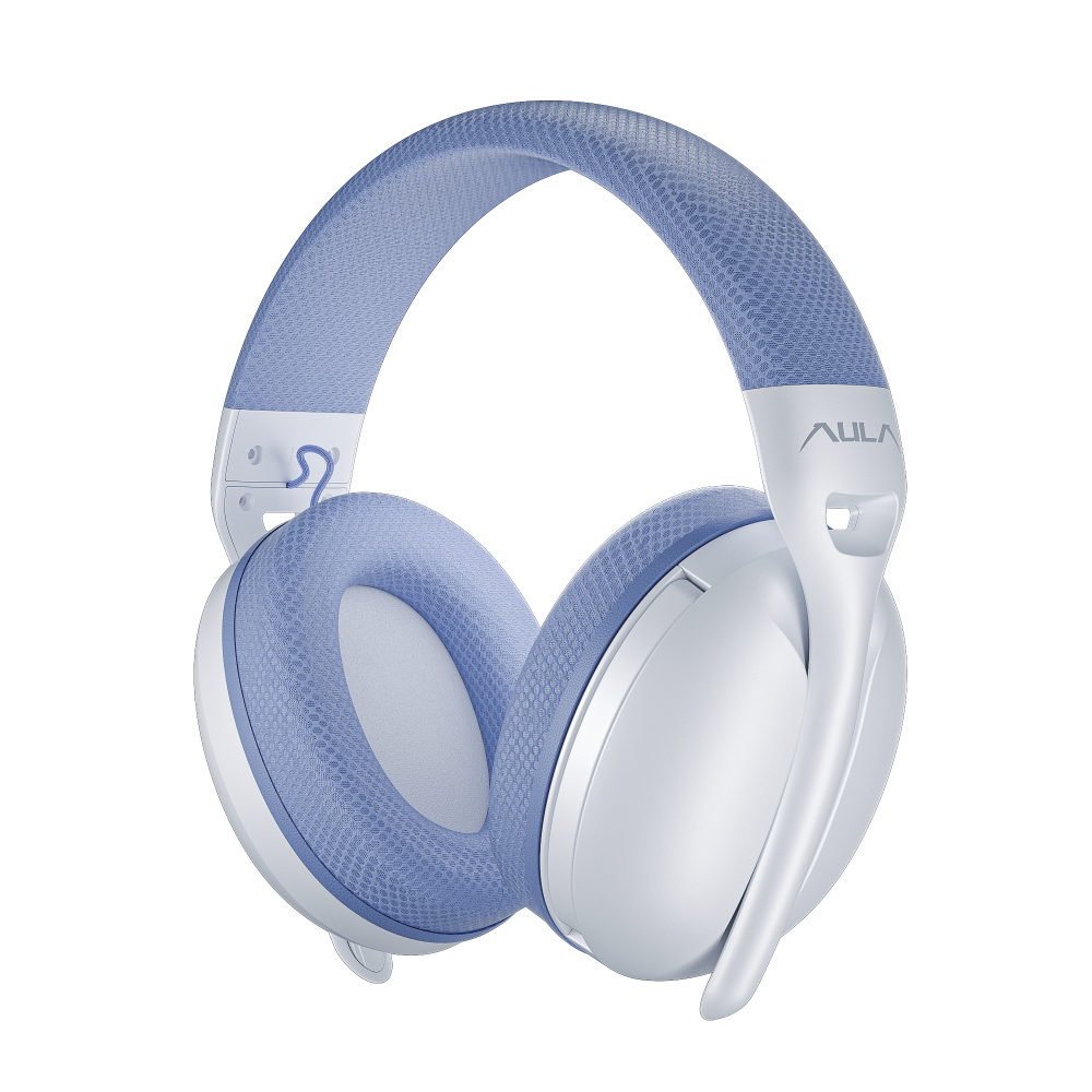 1-25.webp Aula S6 Wireless Gaming Headset Bluetooth - Wired Headphone Blue - Image 1