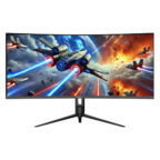 KOORUI G3441XC 34" 240Hz 1ms MPRT sRGB 125%, Adobe RGB 102%, UWQHD VA 1500R Curved Gaming Monitor, HDR 400, 21:9 Aspect Ratio, AMD FreeSync Premium, 95% DCI-P3, Height Adjustable and Swivel Stand (Open Box)