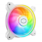 Cooler Master MasterFan MF140 Halo² 140mm ARGB PC Case Fan – White