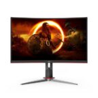 AOC C27G2Z 27" Curved Frameless Ultra-Fast FHD 1080p, 0.5ms 240Hz, FreeSync, HDMI/DP/VGA, Height Adjustable Gaming Monitor
