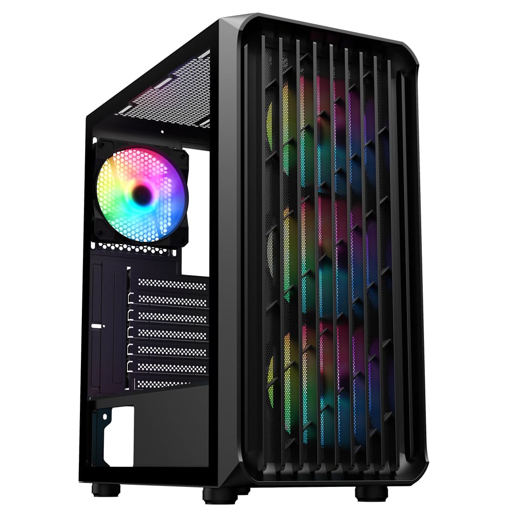 1-2895.jpg SAMA 205A ATX Mid Tower Gaming Chassis - Black - Image 1