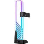 Cooler Master ARGB GPU Support Bracket, Edge-Lit ARGB Tempered Glass, Universal GPU Bracket, Multiple Orientations