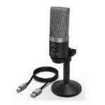 Fifine K670 USB Mic with A Live Monitoring Jack For Streaming Podcasting On Mac/Windows