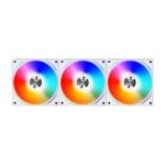 LIAN LI UNI Fan AL120 ARGB PWM 120mm Cooling Fan with Controller Pack of 3 White