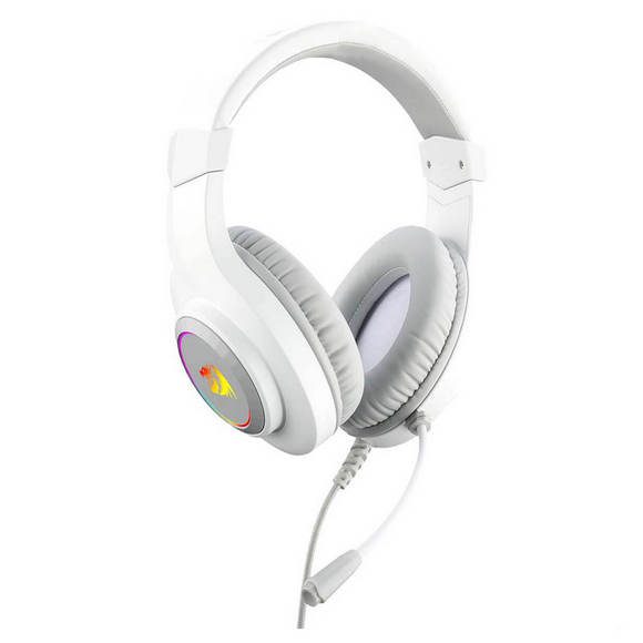 1-3448.jpg Redragon H260W HYLAS RGB Gaming Headset - White - Image 1